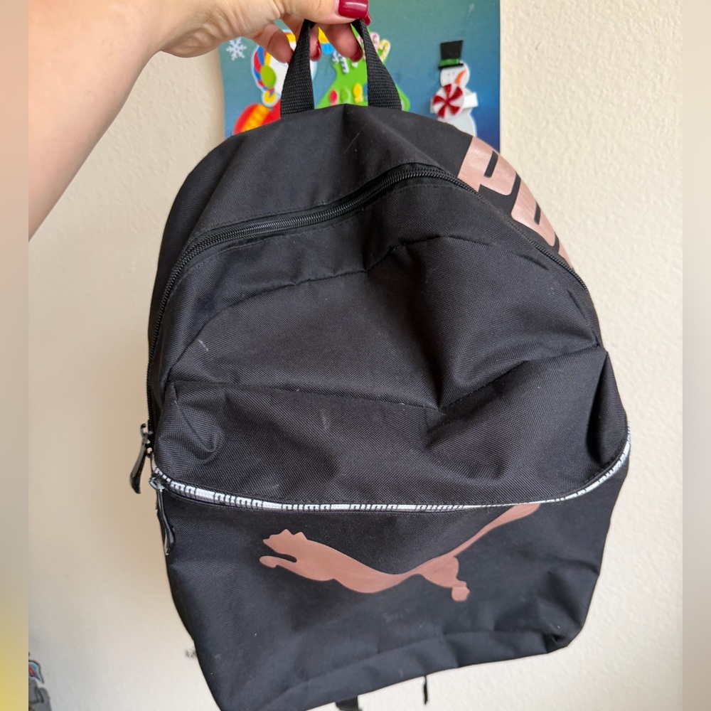 Puma Kids Backpack – Black / Rose Gold